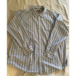 The Foundry Supply Co Shirt Men Size 2XL Blue Print Long Sleeve